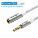 Vention Klinke 3.5 Aux Verlängerungskabel für Auto Laptop Mini PC TV Xiaomi Huawei Stereo 3.5 mm Klinken Kopfhörer Lautsprecherkabel Aux