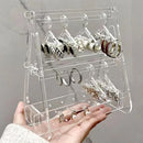Creative Earring Hanger Rack with Mini Hangers Clear Jewelry Coat Display Stand Holder Tabletop Organizers Acrylic Show Case