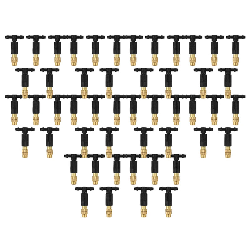 5-100Pcs Outdoor Misting Cooling System Garden Irrigation Watering 1/4'' Brass Atomizer Nozzles 4/7mm Hose Garden Sprinkler Head