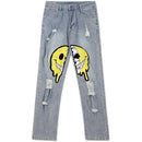 Irregular Ripped Hole Jeans Denim Pant Woman Man Straight Patchwork Baggy boyfriend y2k Punk Kpop Harajuku Streetwear Hip Hop