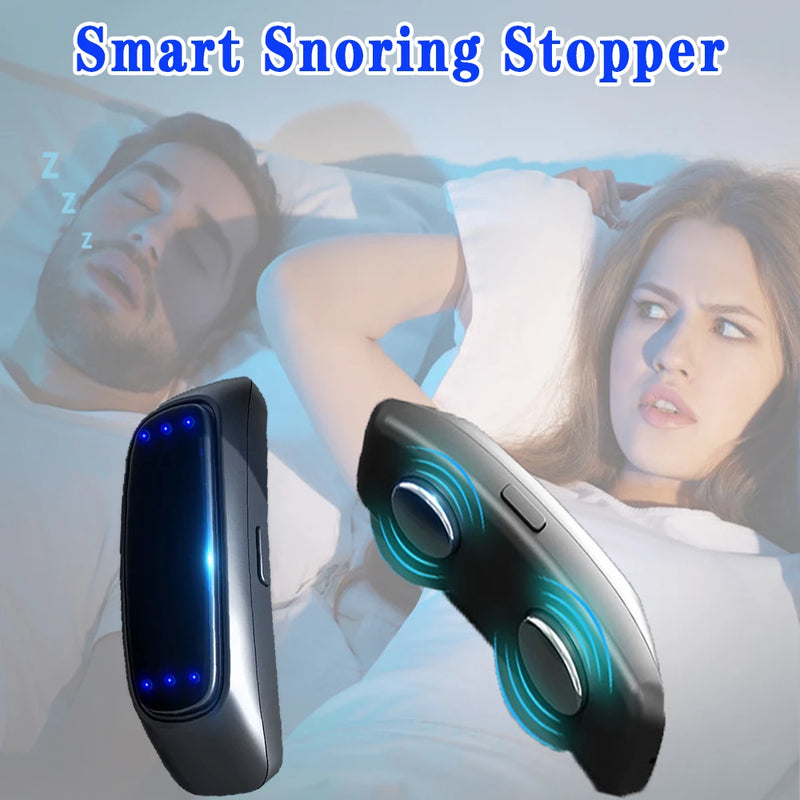 Smart Anti Snoring Device Pulse Snoring Corrector Sleep Aid Stop Snore Portable Noise Reduction Anti-snoring Man Prevention
