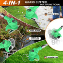 Tegatok  Battery Powered, 4-in-1 Home Cordless Electric Weeder, 1 2.0AH Lithium ion Battery,Home, Work, Countryside Tools.