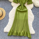 The Serene | Slim Knit Mermaid Sundress with Button Detail