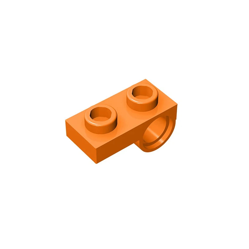 Gobricks 10PCS Bricks Plate Modified 1 x 2 with Pin Hole on Bottom compatible with lego 18677 28809 pieces of children's toys