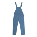 Men Jeans 2024 Overalls Pockets Casual Loose Long Denim Pants Splice Straight Rompers Solid Colour Suspenders Man Jumpsuits