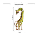 Vintage Creative Enamel Dripping Oil Giraffe Brooches for Women Trendy Casual Metal Animal Brooch Pins Personality Jewelry Gifts