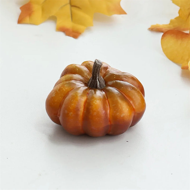 Mini Artificial Halloween Pumpkin Decor Simulation Vegetable DIY Craft Halloween Home Party Decoration Props Farmhouse Harvest