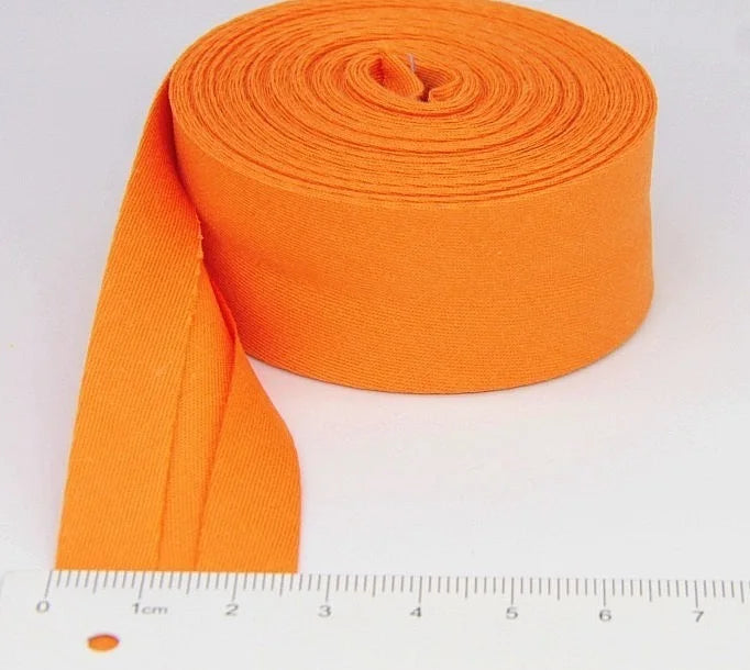 25mm (1“) width Bias Tape 100% Cotton Extra Soft for Baby Cloth Skin-friendly Fablic Bias Binding Tape Ironed Folded 12 yards