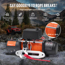 SucceBuy 13500lbs Electric Winch with 80ft Synthetic Rope Wireless Truck Winch IP55 Waterproof for Towing Off-Road SUV Jeep