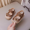 Baby Toes Capped Walking Shoes 2024 Summer Girls Simple Fashion Soft Sole Sandals Sweet Cute Boys Casual Versatile Beach Shoes