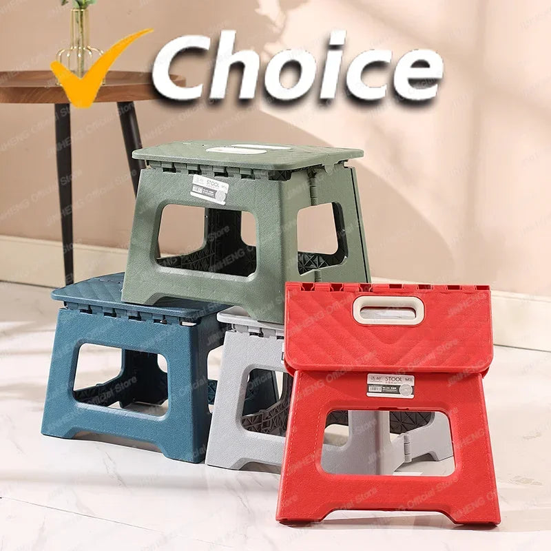 New Adult Children Portable Folding Stool Thickened Plastic Saddle Chair For Outdoor Activities And Fishing Gifts