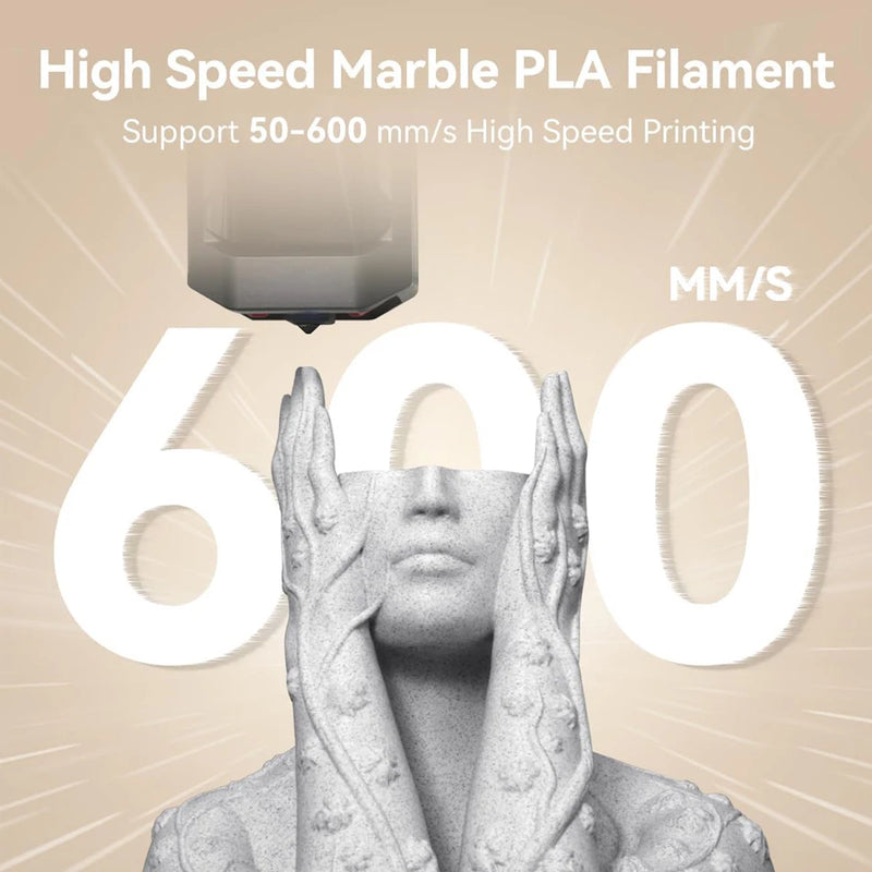 JAYO High Speed Marble PLA Filament 5 Rolls High Speed PLA 3D Printer Filament For FDM Marble-Like Texture 3D Printing Materials