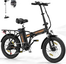 HITWAY Electric Bike for Adults, 20" Fat Tire E Bike 250W Electric Bicycles, Folding Electric Bike, 36V/11.2Ah Battery 35-90KM