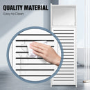 DayPlus Bathroom Floor Cabinet, 3 Tier Home Storage Cabinet with Doors & Shelves, Free Standing Tall Slim Side Organizer Cabinet