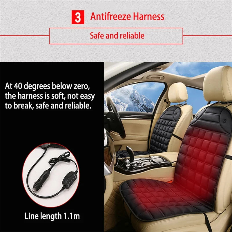 12V Car Heated Seats Winter Seat Heater Car Seat Heating Cushion Covers Car Electric Heated Seat Car Styling Winter Pad Cushions