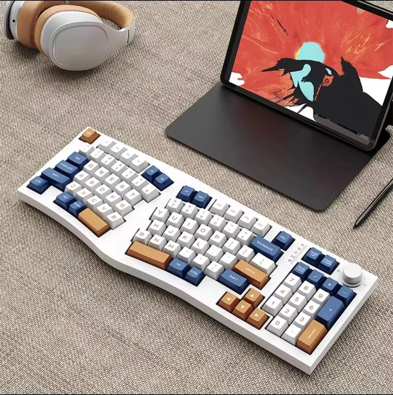 FEKER Alice98 Mechanical Keyboard Alice 3 Mode Bluetooth Wireless Keyboards Ergonomics RGB Custom Hot-Swap Gaming Office Keyboad