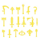 Candy Color My Weapons Building Blocks Soldier Figures Bow Arrow Pickaxe Hoe Sword Military Accessories Bricks Toys Gift Kid C12