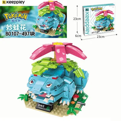 Pokemon Building Block Venusaur Gyarados Mewtwo Blastoise Figure Toys  Cartoon Model Decoration Kids Toy Gift