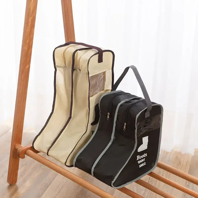 Dust-proof Rain Boots Storage Bag Travel Zipper Pouch Portable Tote Shoes Organizer Drying Shoes Protect Shoes Storage Accessory