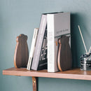 1pc Walnut Wood Bookends L-shaped Desk Organizer Desktop Book Holder School Stationery Office Accessories Nature Wood Book Stand