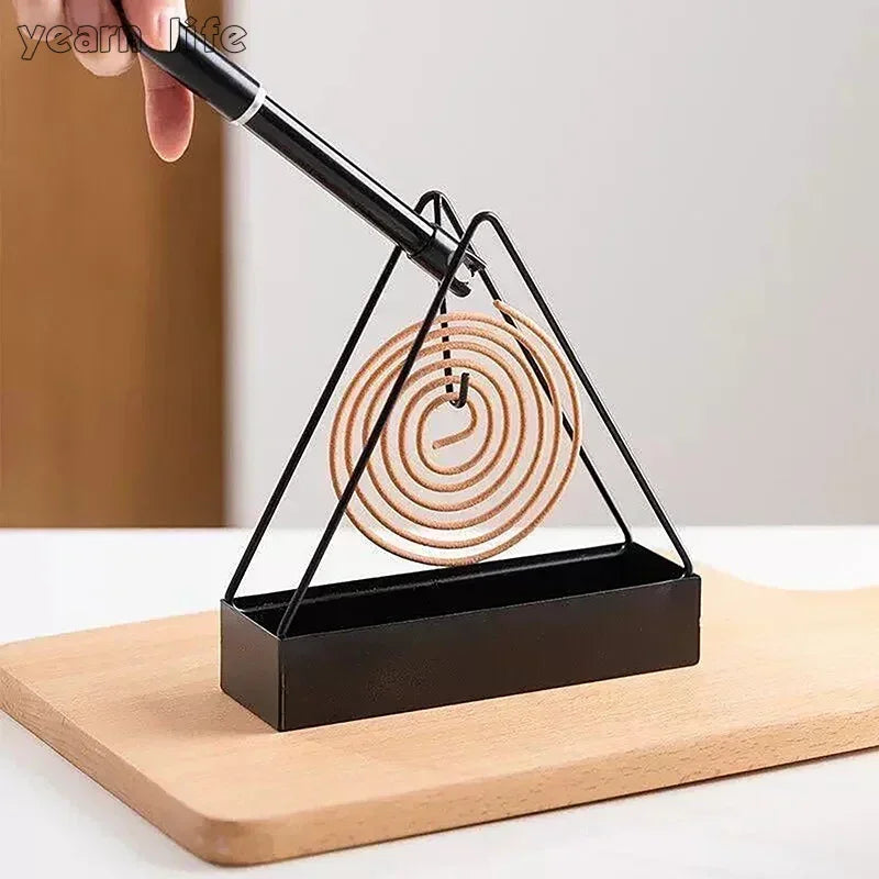 Incense Holders Coil Incense Burner Frame Iron Mosquito Coil Holder Modern Repellent Incense Rack for Household Bedroom Patio