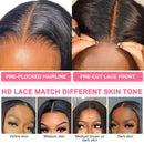 Wear And Go Glueless Wigs Human Hair Preplucked Closure Bob Wigs Human Hair Ready To Wear Straight Hd Lace Front Wigs For Women