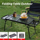 Campingtisch Eisennetz Klapptisch Tragbarer Outdoor-Camping mit anhebbarem Regal Aluminiumlegierung Esstisch