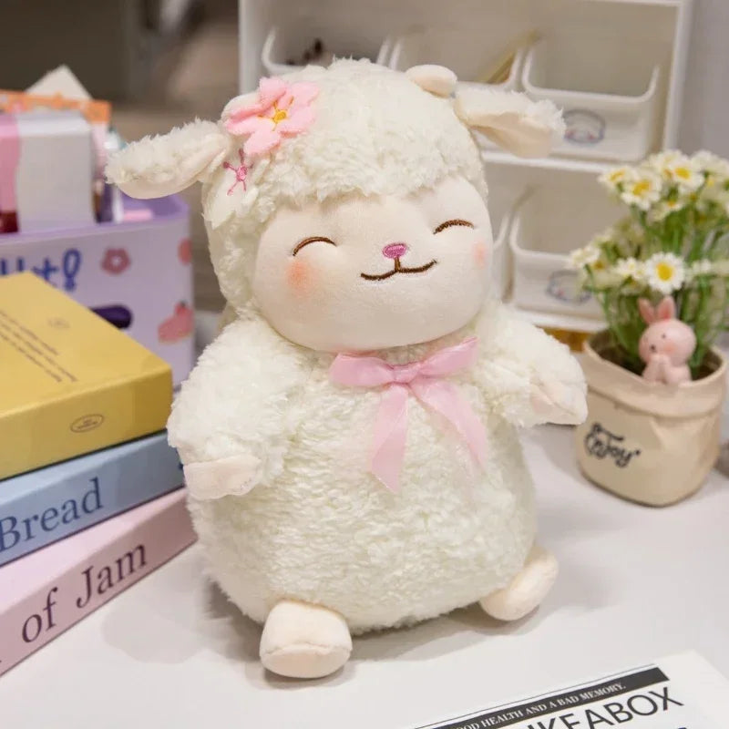 Lamb Stuffed Animal Soft Cute Lamb Plush Doll Sheep Play Toys White Birthday Christmas Holiday Easter Thanksgiving Gift For Kids