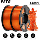 JAYO 2 Rolls 3D High Speed Matte PETG/PETG Filament 1.75mm 600mm/s Print Range High Flow Speedy PETG 3D Printer Filament for 3D