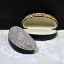 KLASSNUM Rhinestone Glitter Luxury Glasses Case Women Sparkling Sunglasses Box Bling Crystal Orgenizer Pressure Container New In