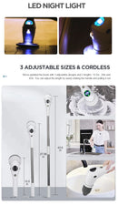 8-in-1 Multifunctional Electric Cleaning Brush Bathroom Kitchen Brush Cleaning  With LED NightLight Rotatable Household Brush