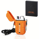 2024 New Waterproof Double Arc Lighter USB Rechargeable Windproof Plasma Lighter Outdoor Camping Flameless Smoking Accessories