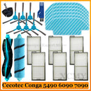 For Cecotec Conga 5490 6090 7090 Robot Vacuum Cleaner Replacement Spare Parts Main Side Brush Hepa Filter Mop Cloth Accessories