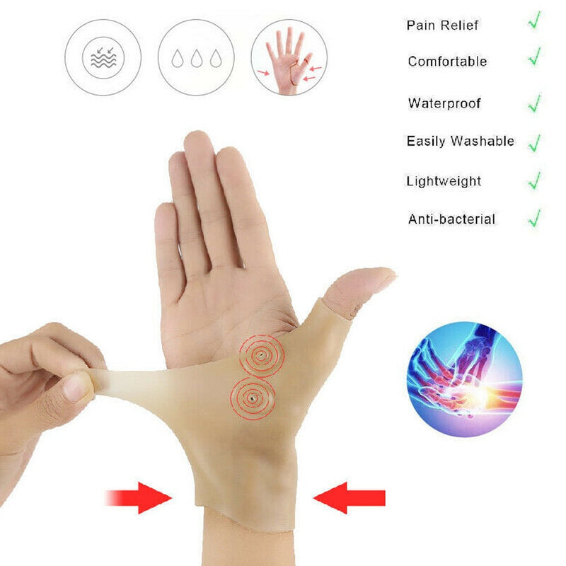 1Pcs BYEPAIN Magnetic Therapy Wrist Hand Thumb Support Gloves Silicone Gel Arthritis Pressure Corrector Massage Pain Relief