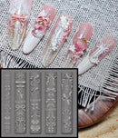 1Pc Cream Skirt Lace Heart  3D Acrylic Mold Nail Art Decorations  DIY Design Silicone Decorated  Nail Art Templates Nails  Mold