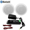 Herdio 4 Inches Waterproof Marine Bluetooth Ceiling Speakers For Bathroom Kitchen Home Outdoor Camper Golf Cart Boat with Flush