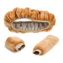 3Pcs/Set Winter Car Soft Wool Steering Wheel Cover Handbrake Warm Fur Case Gear Lever Sleeve Accessories Fashion Auto Interior
