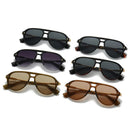 SHAUNA Retro Double Bridges Pilot Men Sunglasses Fashion Brand Designer Shades UV400 Trending Rivets Women Luxury Sun Glasses