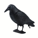 Halloween Black Crow Party Ornament Simulation Bird Decoration For Hunting With Stakes Yard Garden Desktop Realistic Figurine