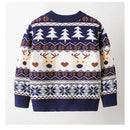 2024 Christmas Knit Sweater Boys Girls Party Pullover Cotton Clothes Kids Slouchy Soft  Autumn Winter Warm Knitwear 2-7 Years