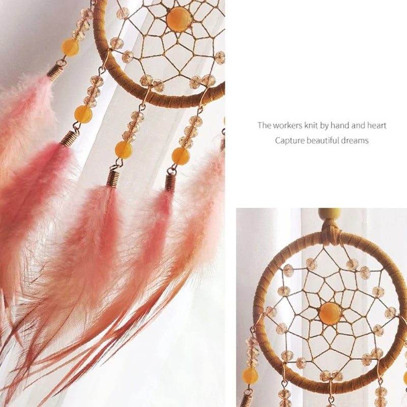 Dream Catcher Car Pendants Hanging Ornaments Feather Car Mirror Pendant Car Accessories for Girls Home Auto Interior Decor Gift