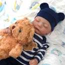 BRASTOY Reborn Painted Realistic Baby Doll 48cm Boy Teddy Bear Silicone Body Can Take Bath