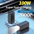 Portable 20000mAh Power Bank Station PD100W USB C Fast Charger Powerbank External Spare Battery For Laptop iPhone Samsung Xiaomi