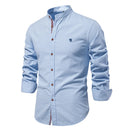 New Spring Summer Men's Cotton Linen Shirt Solid Color Long Sleeve Japanese Style Casual Business Fashion Breathable Daily Tops
