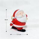 Christmas Figurines Miniatures Santa Claus Snowman Elk Ornaments for Home Merry Christmas Decoration Party Resin Craft New Year