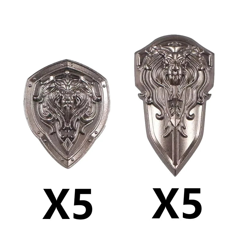 Medieval MOC Weapon Figure Accessories Building Blocks Soldiers Sword Shield Bow Arrow Trident Hammer Axe Spear Brick Kid Toy