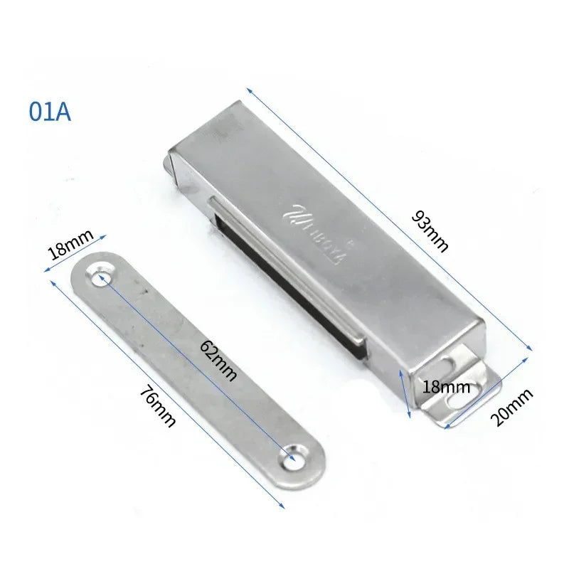 Magnetic Door Closer Stainless Steel Cupboard Cabinet Magnet Door Stop Catches Latches Metal Furniture Hardware