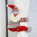 Christmas Curtain Buckle Decor Santa Claus Elk Snowman Cartoon Home Ornament Gift New Year Holiday Window Decoration Accessories