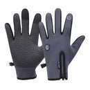 Winter Gloves For Men Waterproof Windproof Cold Cycling Gloves Snowboard Motorcycle Riding Driving Warm Touchscreen Zipper Glove