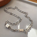 Mewanry Square Smile Face Pattern Necklace For Women Couples New Fashion Vintage Simple Hip Hop Party Jewelry Gifts Wholesale